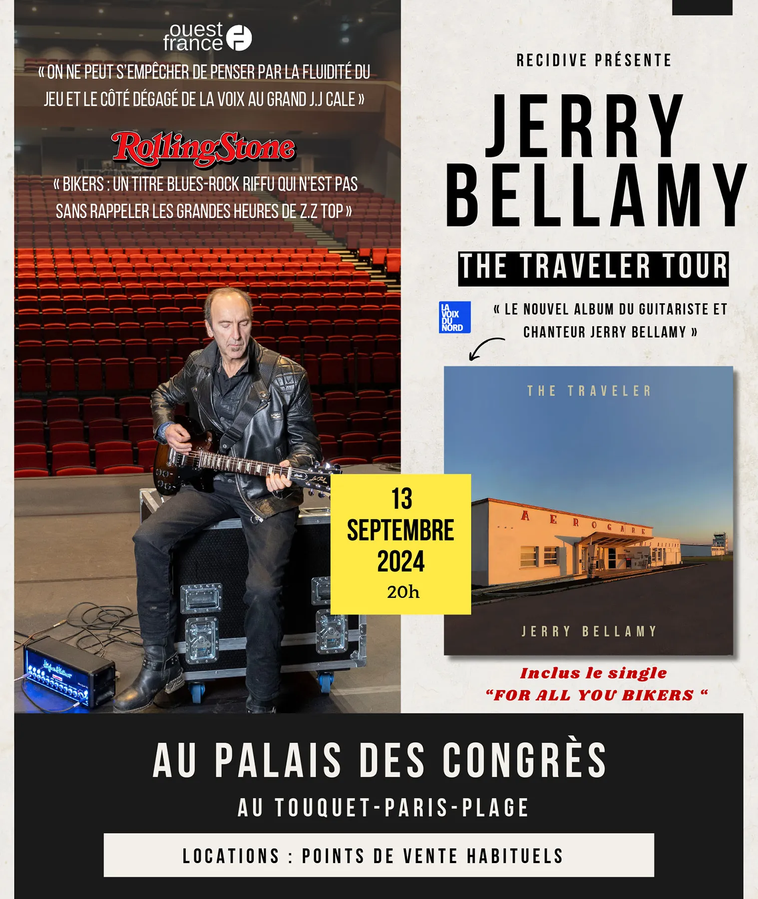 Concert Jerry Bellamy 13 septembre le Touquet